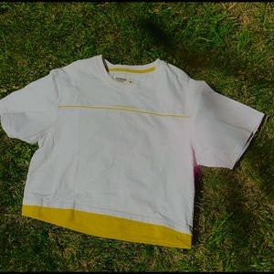 everything is fine white crop top